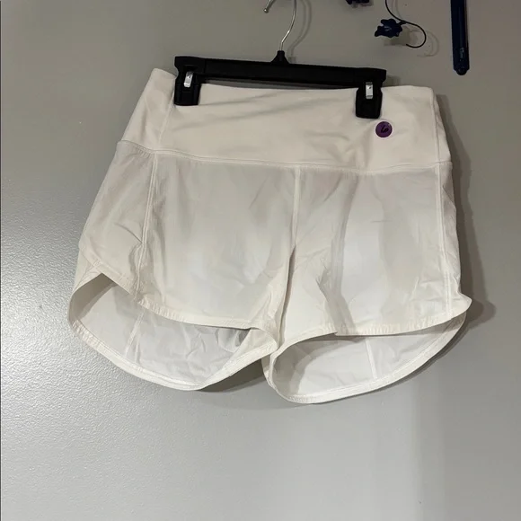 Lululemon Athletica Women's White Speed Up Shorts - Picture 7 of 8